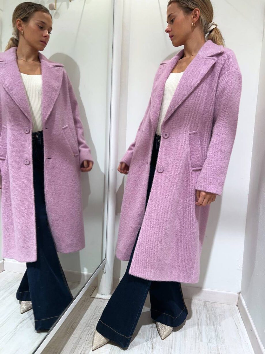 Shop Online Cappotto lungo ampio rosa Kontatto