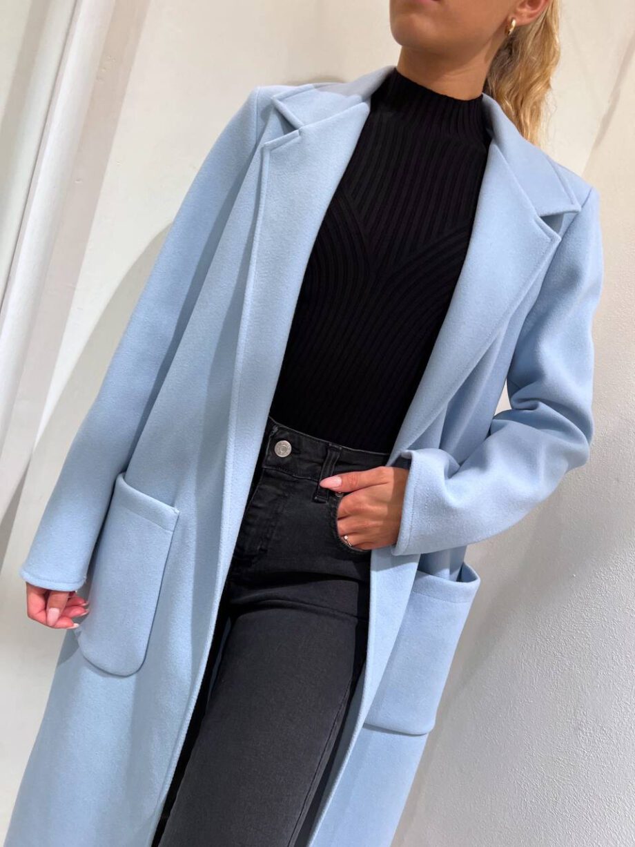 Shop Online Cappotto lungo aperto azzurro Have One