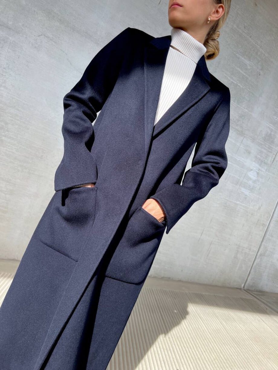 Shop Online Cappotto lungo un bottone blu Vicolo