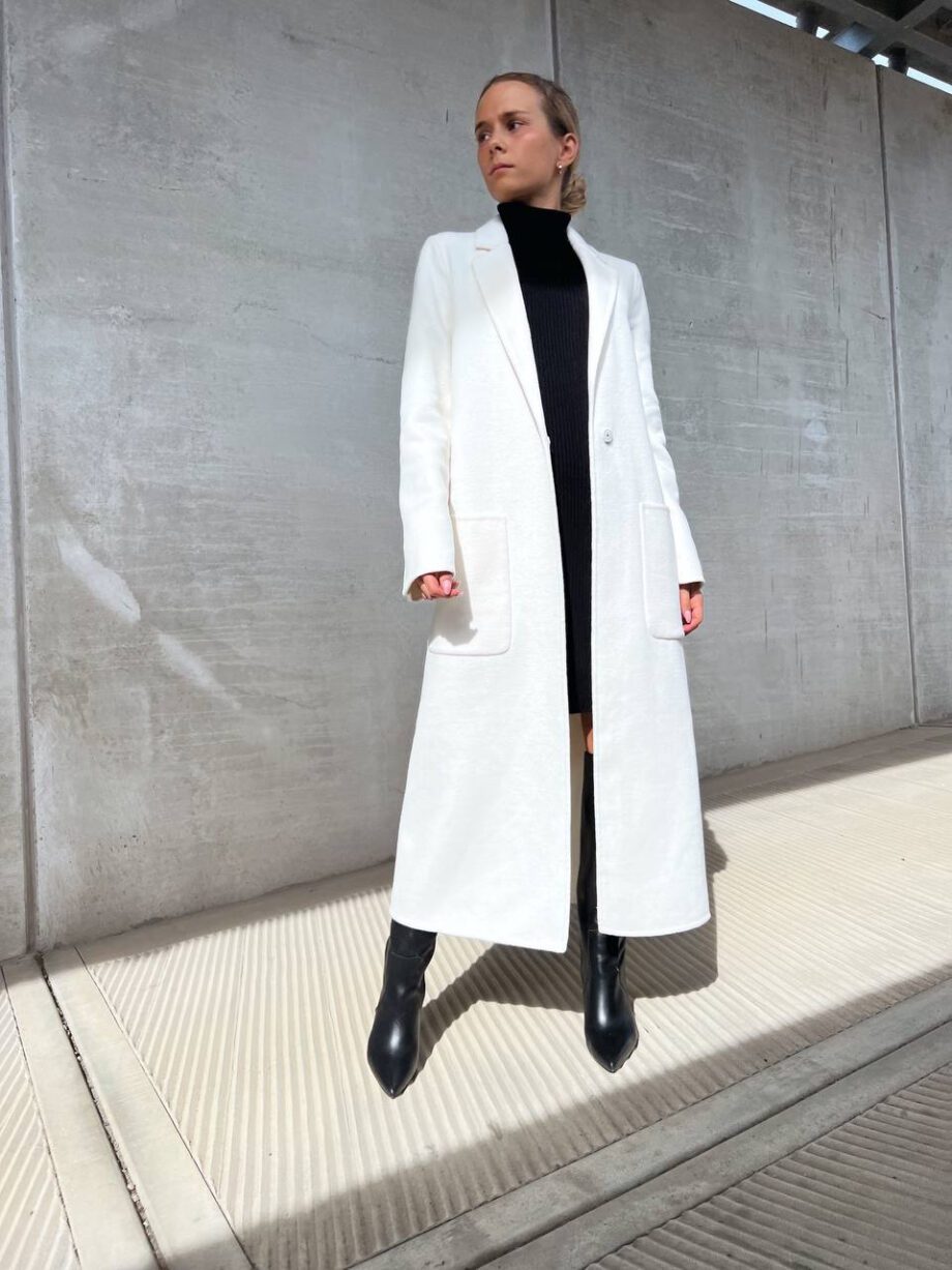 Shop Online Cappotto lungo un bottone bianco Vicolo