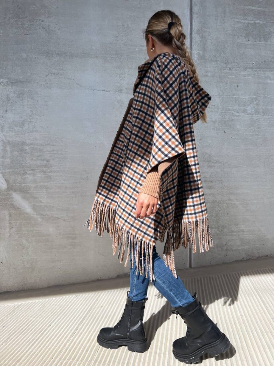 Shop Online Poncho oversize doppiopetto a quadri Vicolo