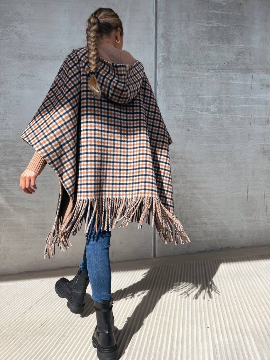 Shop Online Poncho oversize doppiopetto a quadri Vicolo