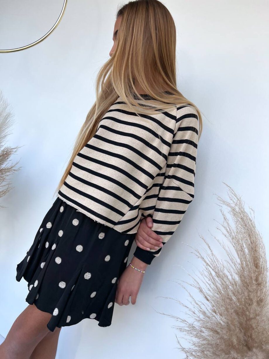 Shop Online Minigonna nera con pois beige Souvenir Kids