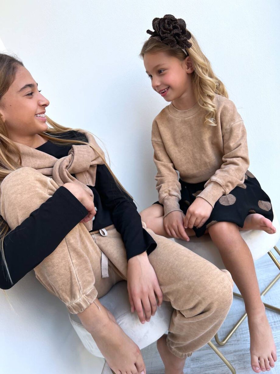 Shop Online Felpa girocollo beige sfumato Souvenir Kids