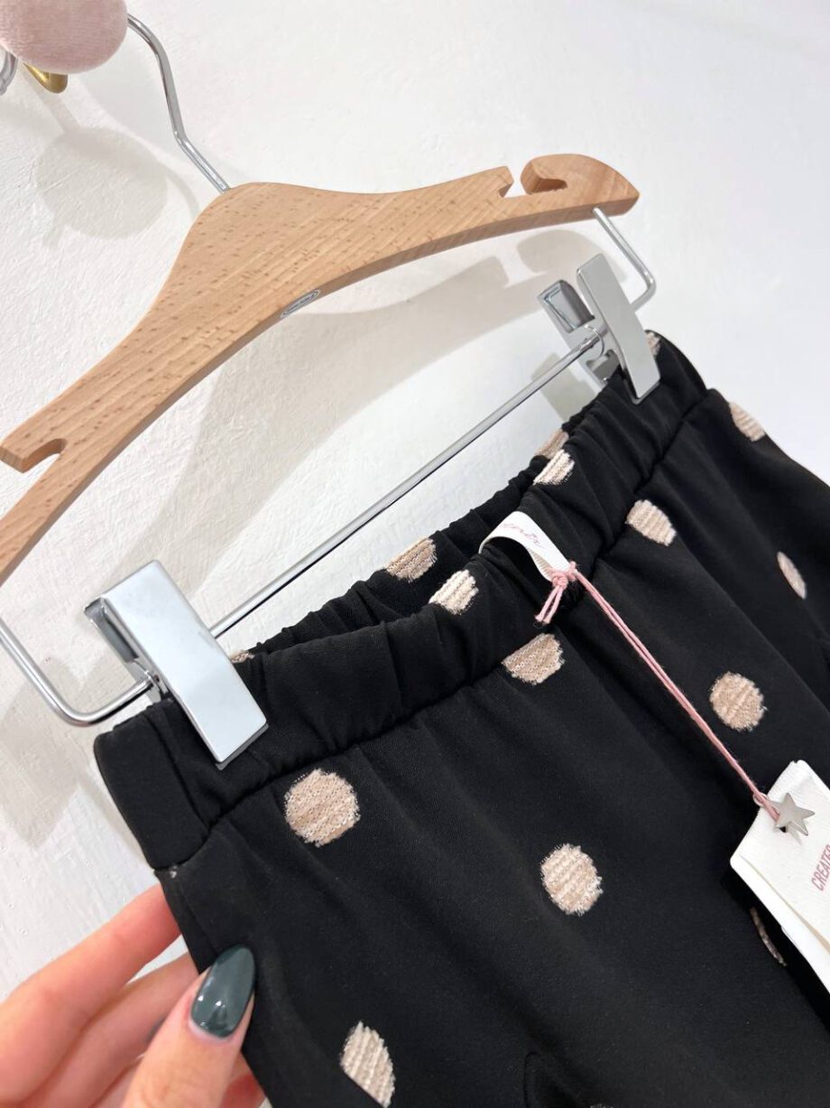 Shop Online Minigonna nera con pois beige Souvenir Kids