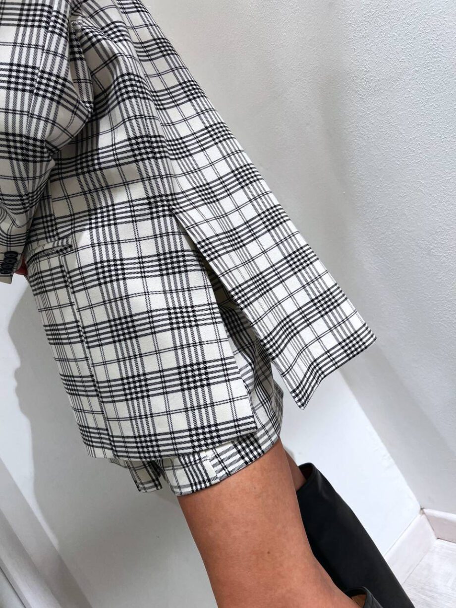 Shop Online Blazer over check dettaglio raso Vicolo