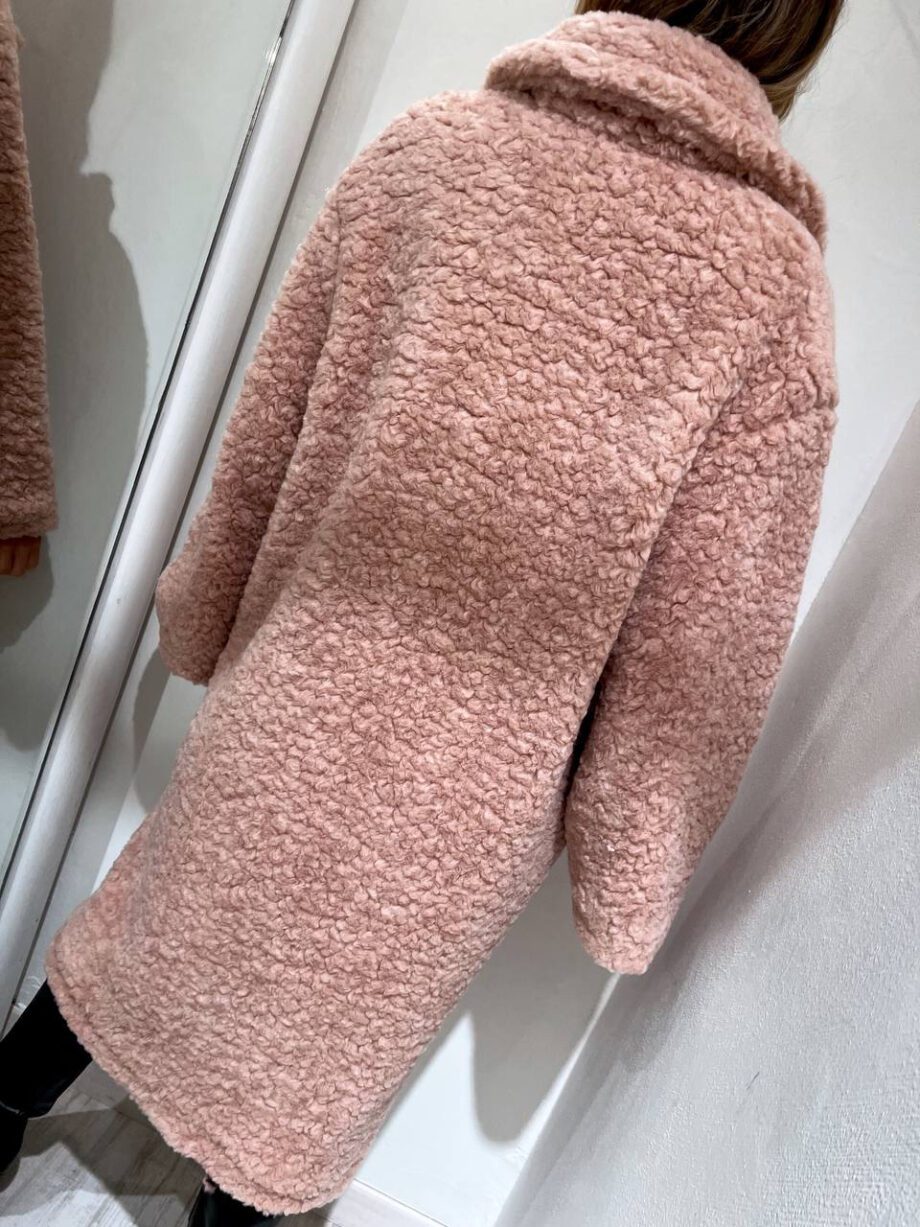 Shop Online Cappotto teddy lungo rosa cipria Vicolo