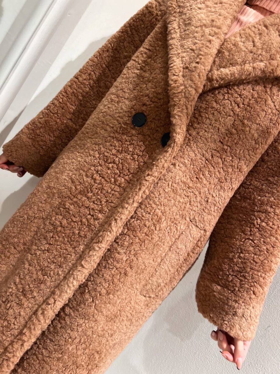 Shop Online Cappotto teddy lungo beige rosato Vicolo