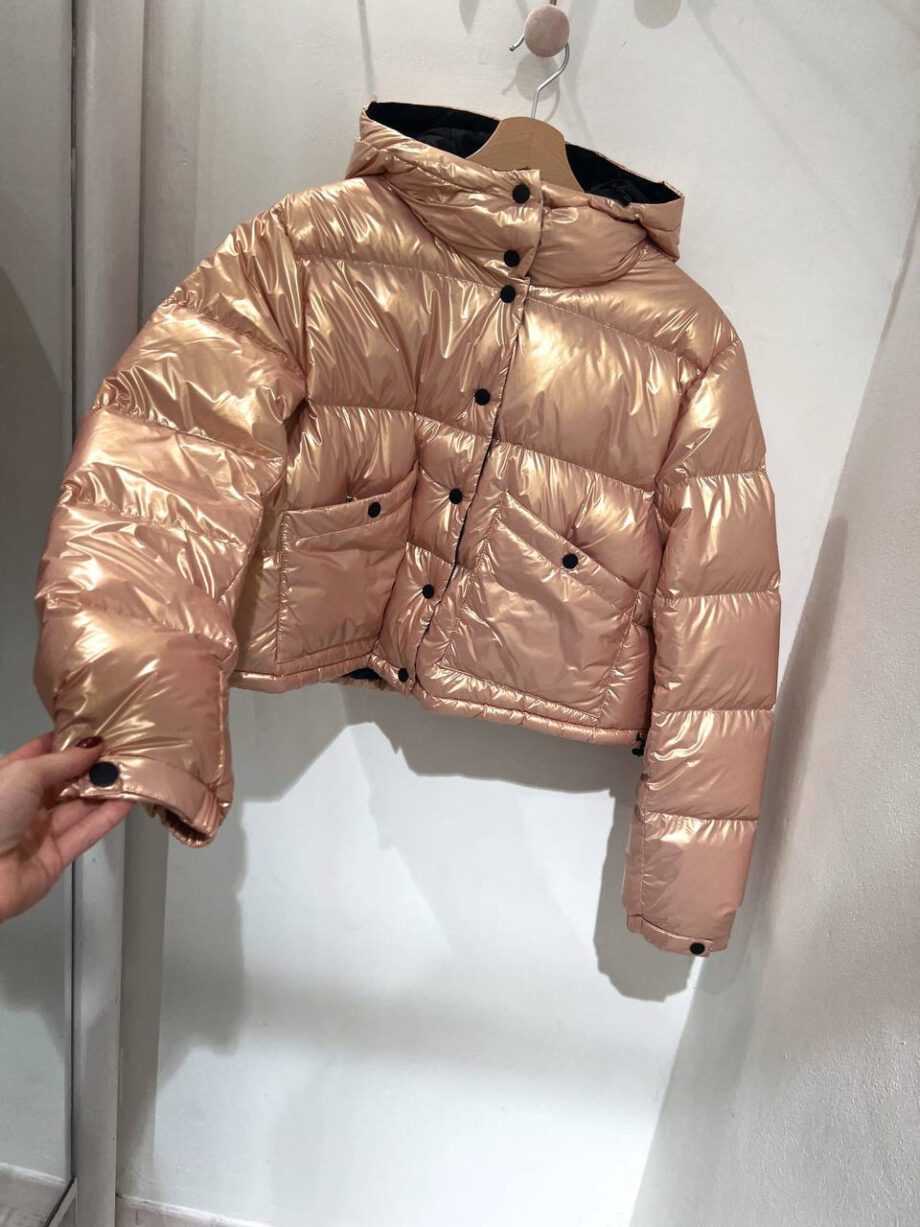 Shop Online Piumino crop oro rosa laminato Vicolo