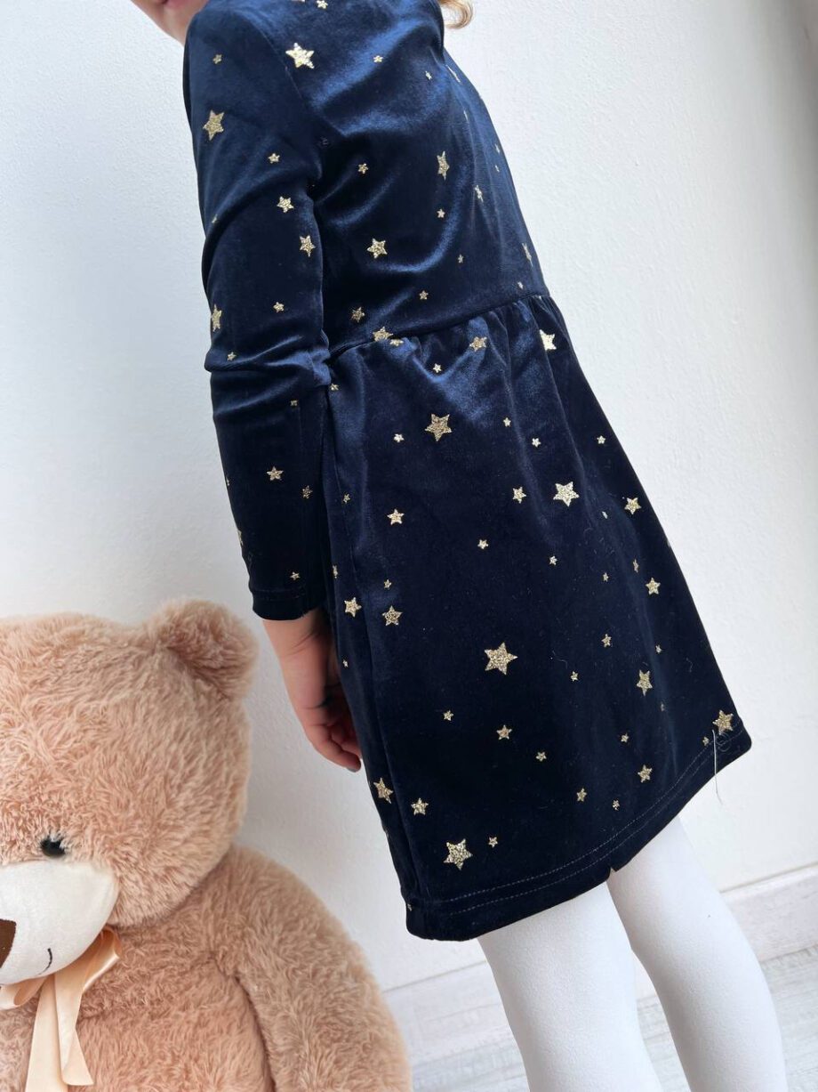 Shop Online Vestito blu in velluto con stelle Name It