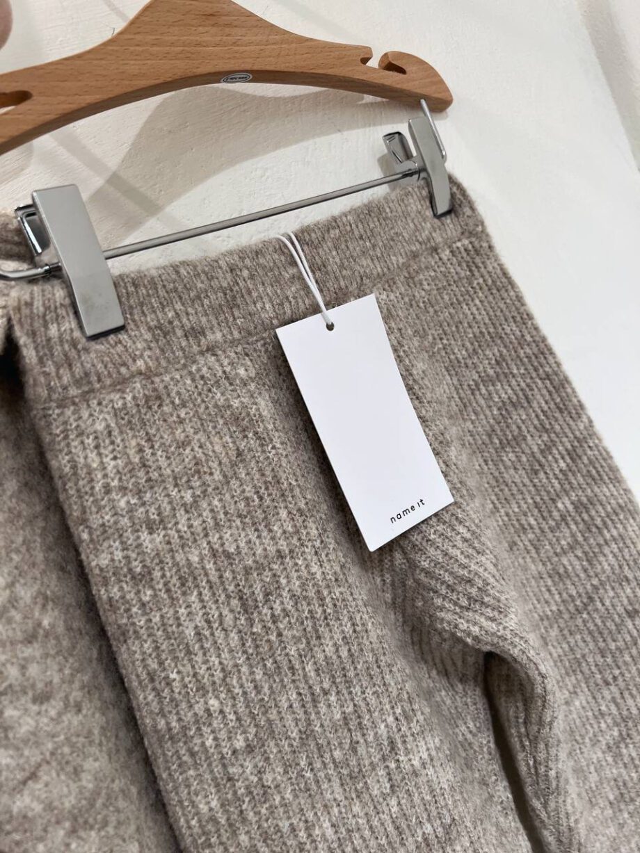 Shop Online Pantalone palazzo in maglia grigio mélange Name It