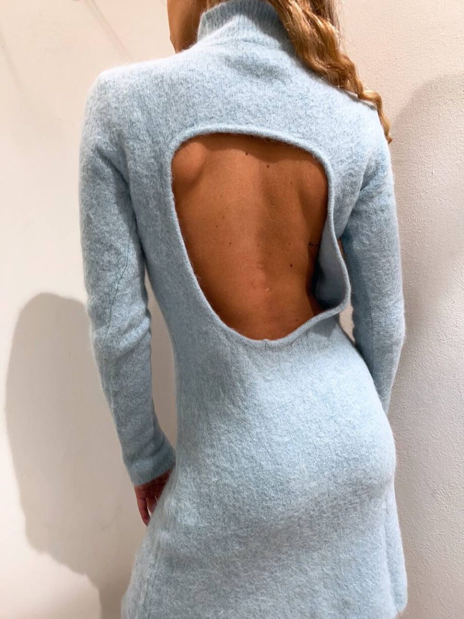 Shop Online Vestito corto polvere in maglia oblò Vicolo
