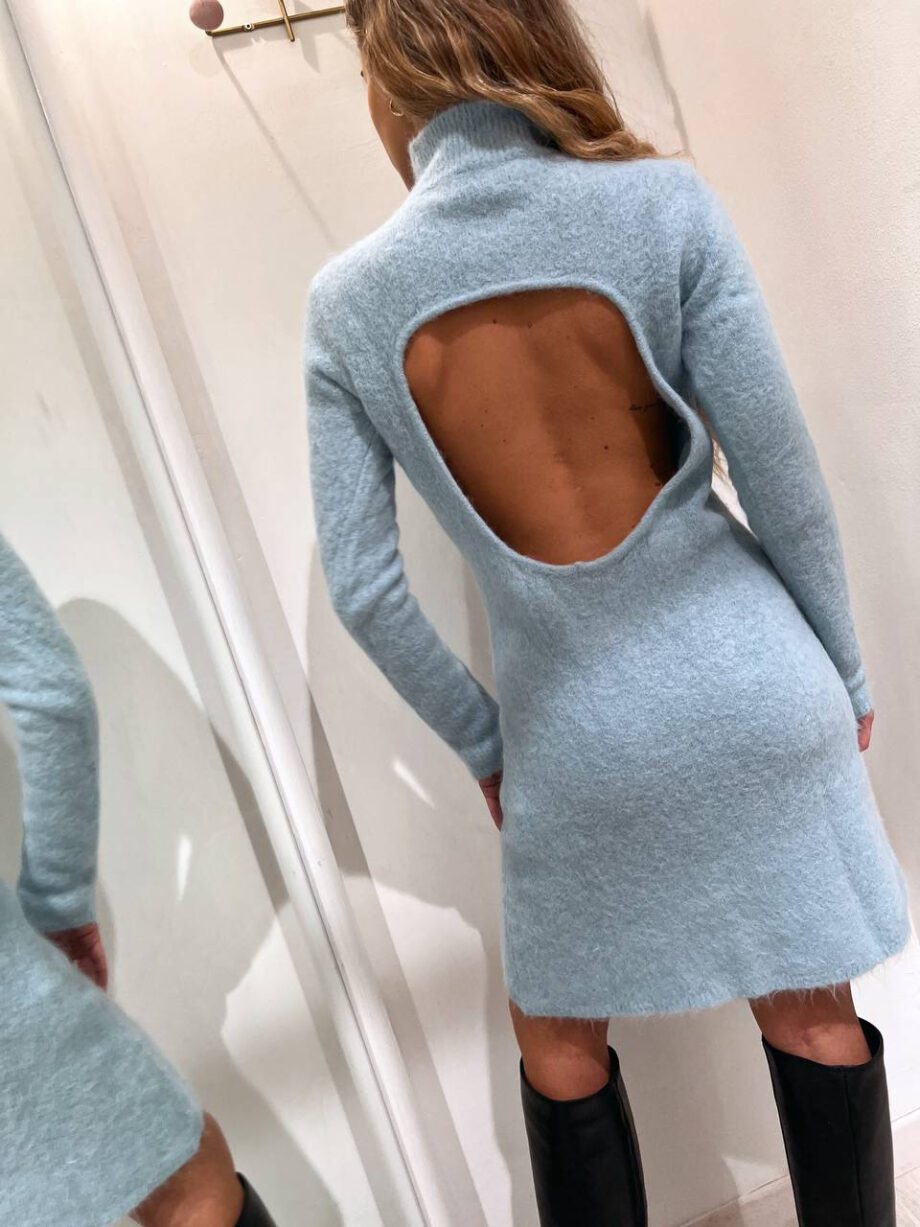 Shop Online Vestito corto polvere in maglia oblò Vicolo