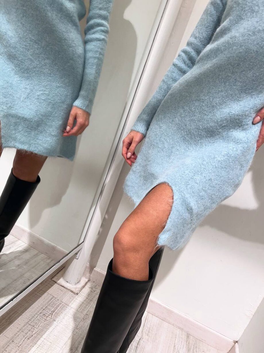 Shop Online Vestito corto polvere in maglia oblò Vicolo
