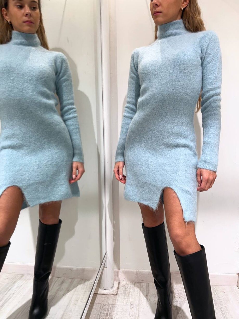 Shop Online Vestito corto polvere in maglia oblò Vicolo