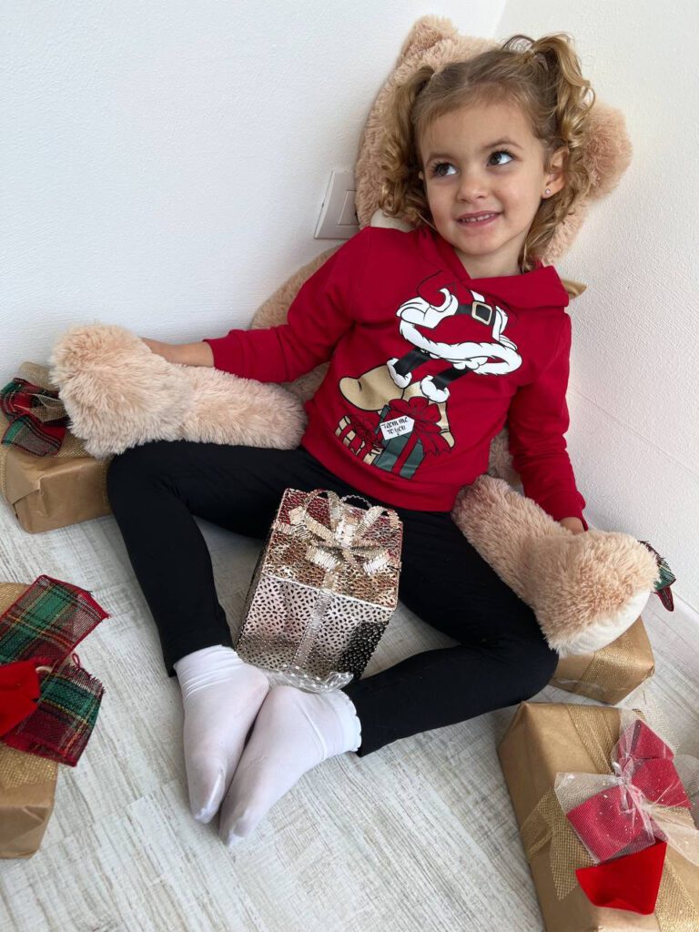 Felpa rossa natalizia con cappuccio Name It Shop Online Felpa rossa natalizia con cappuccio Name It
