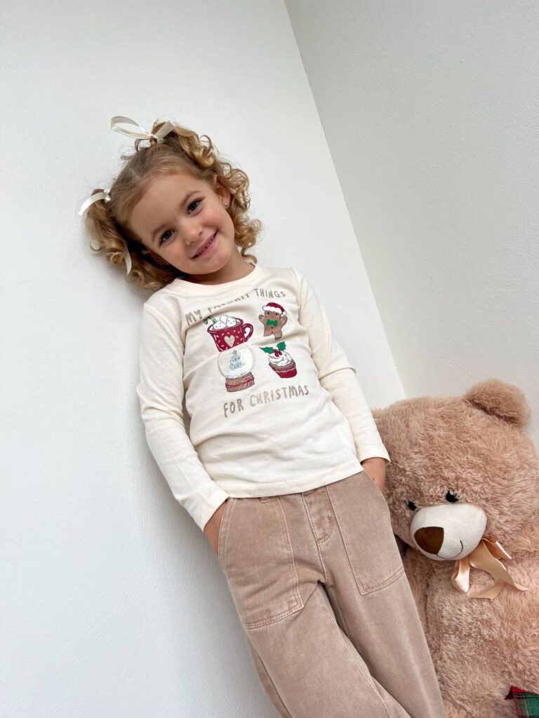 Maglietta panna con disegni natalizi Name It Shop Online Maglietta panna con disegni natalizi Name It
