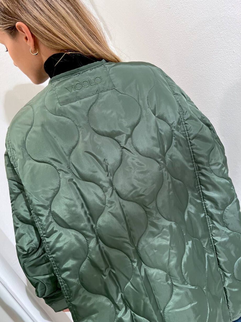 Shop Online Giaccone oversize verde militare Vicolo