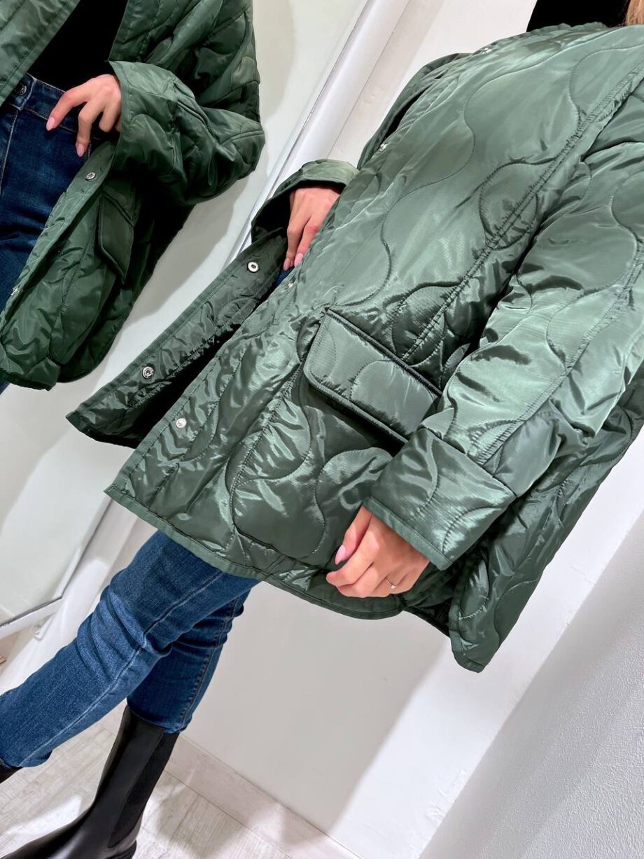 Shop Online Giaccone oversize verde militare Vicolo