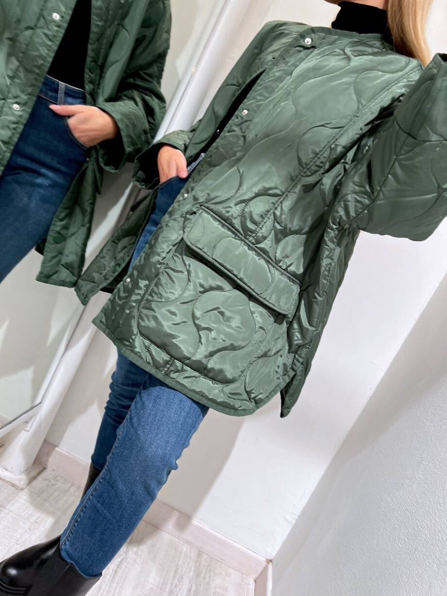 Shop Online Giaccone oversize verde militare Vicolo