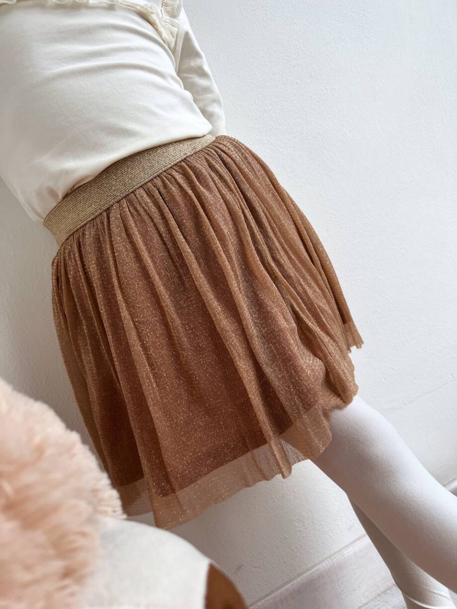 Shop Online Gonna in tulle oro con lurex Name it
