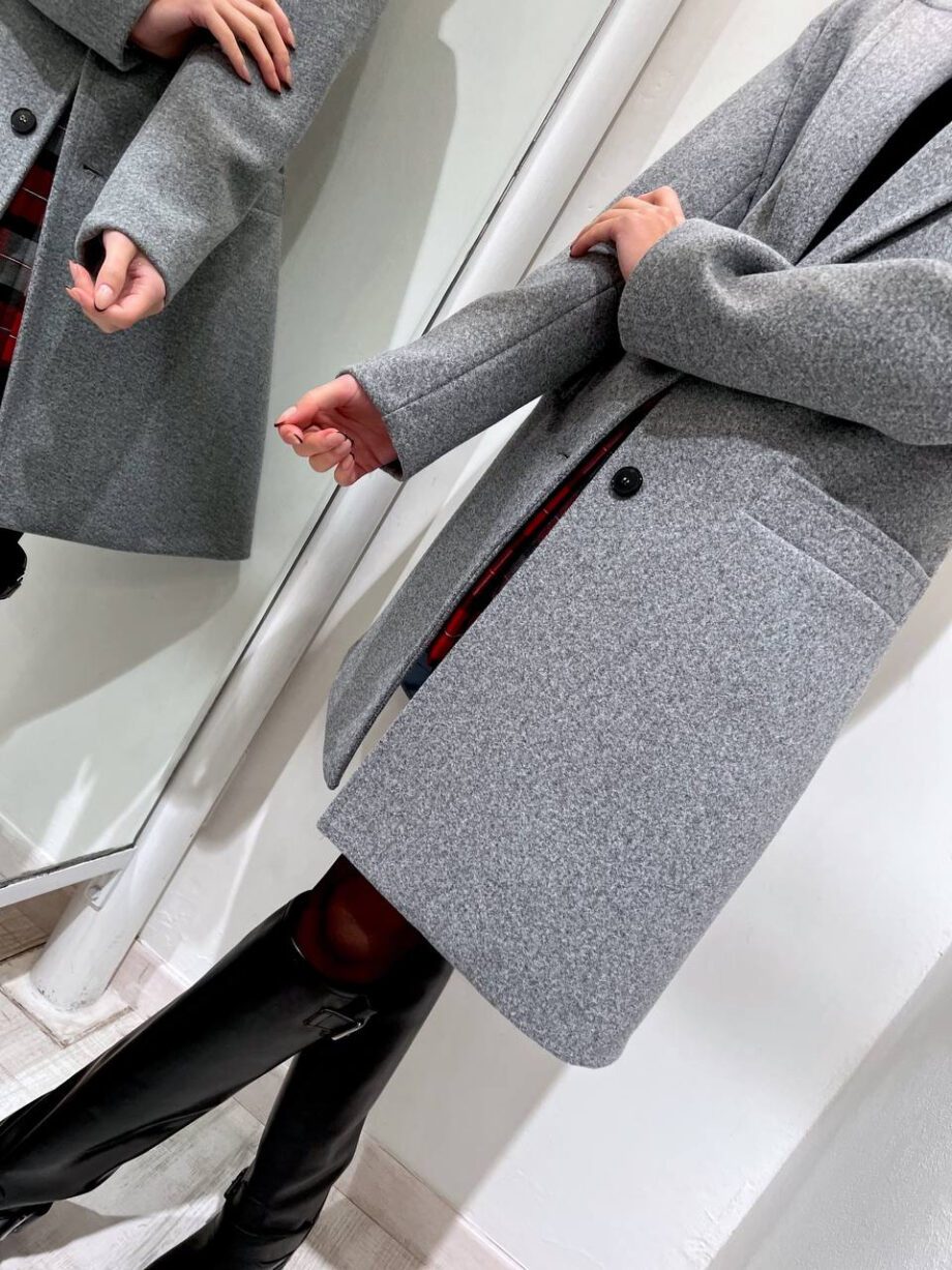 Shop Online Cappotto sfiancato due bottoni grigio Vicolo