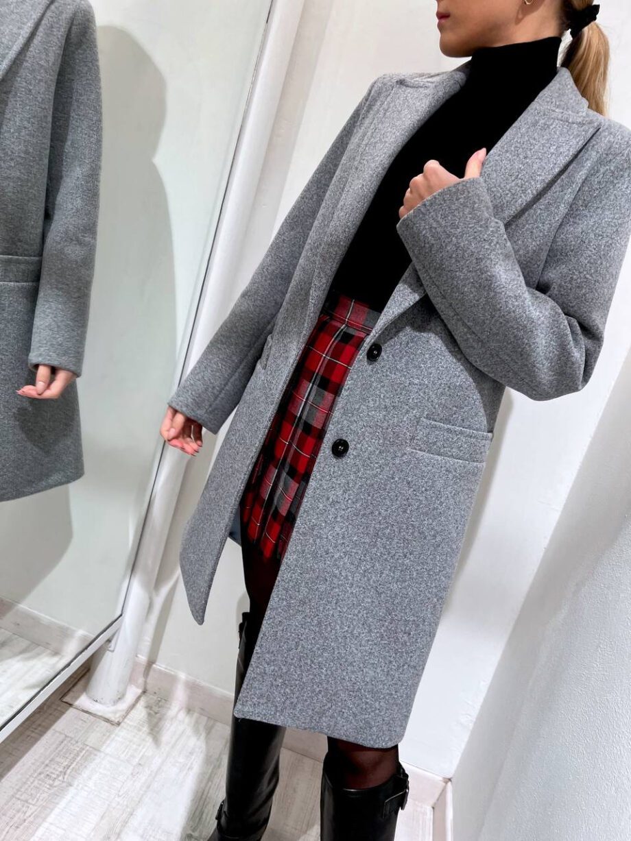 Shop Online Cappotto sfiancato due bottoni grigio Vicolo