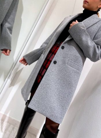 Shop Online Cappotto sfiancato due bottoni grigio Vicolo