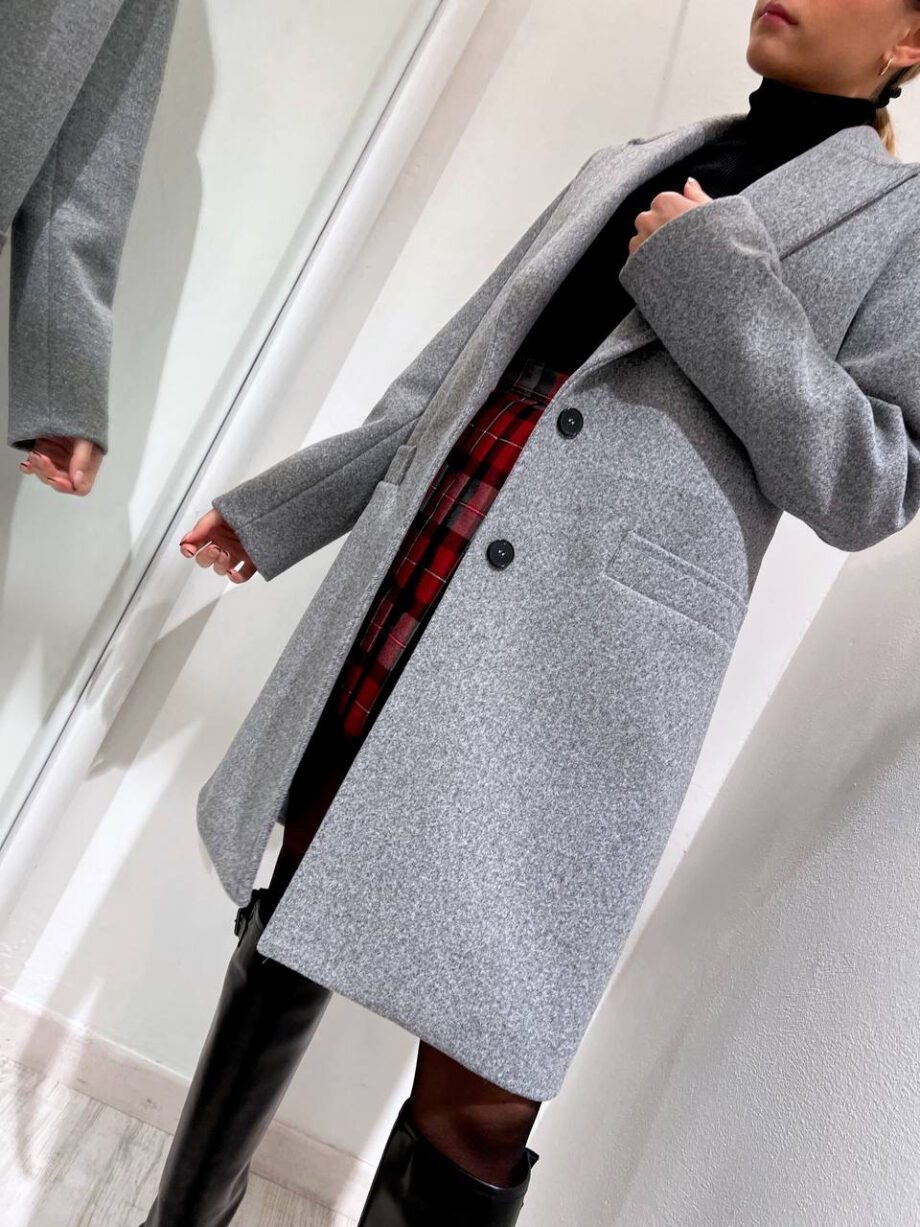 Shop Online Cappotto sfiancato due bottoni grigio Vicolo