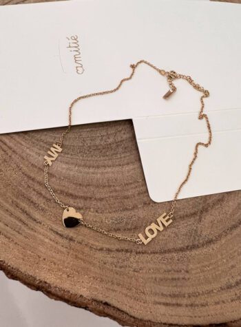 Shop Online Collana in argento 925 targhette scritta e cuore Amitié