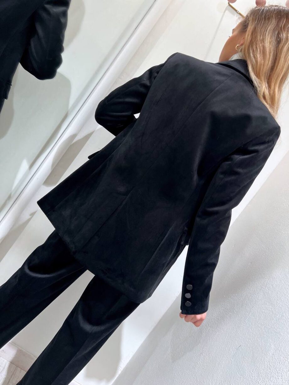 Shop Online Blazer nero in velluto dettaglio raso Vicolo