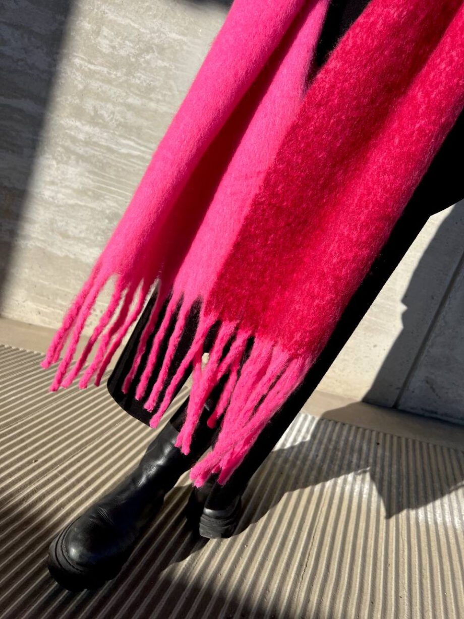 Shop Online Sciarpa in viscosa bicolore rosa e fucsia Vicolo