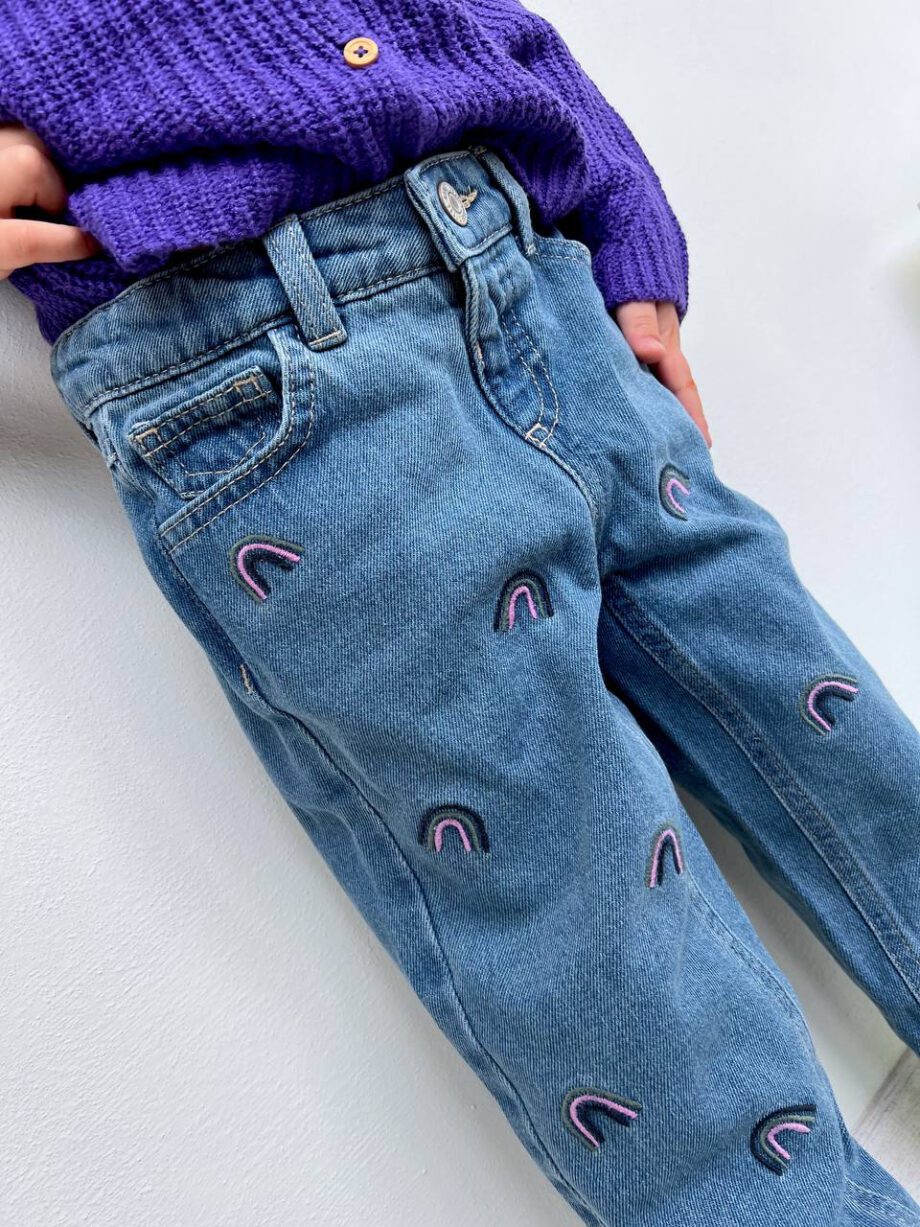 Shop Online Jeans chiari con ricami arcobaleni Name It