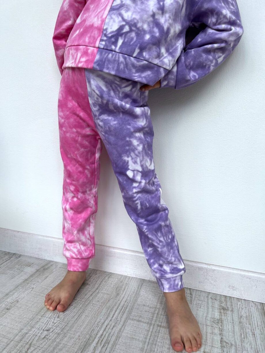 Shop Online Pantalone tuta tie dye rosa e fucsia Name It