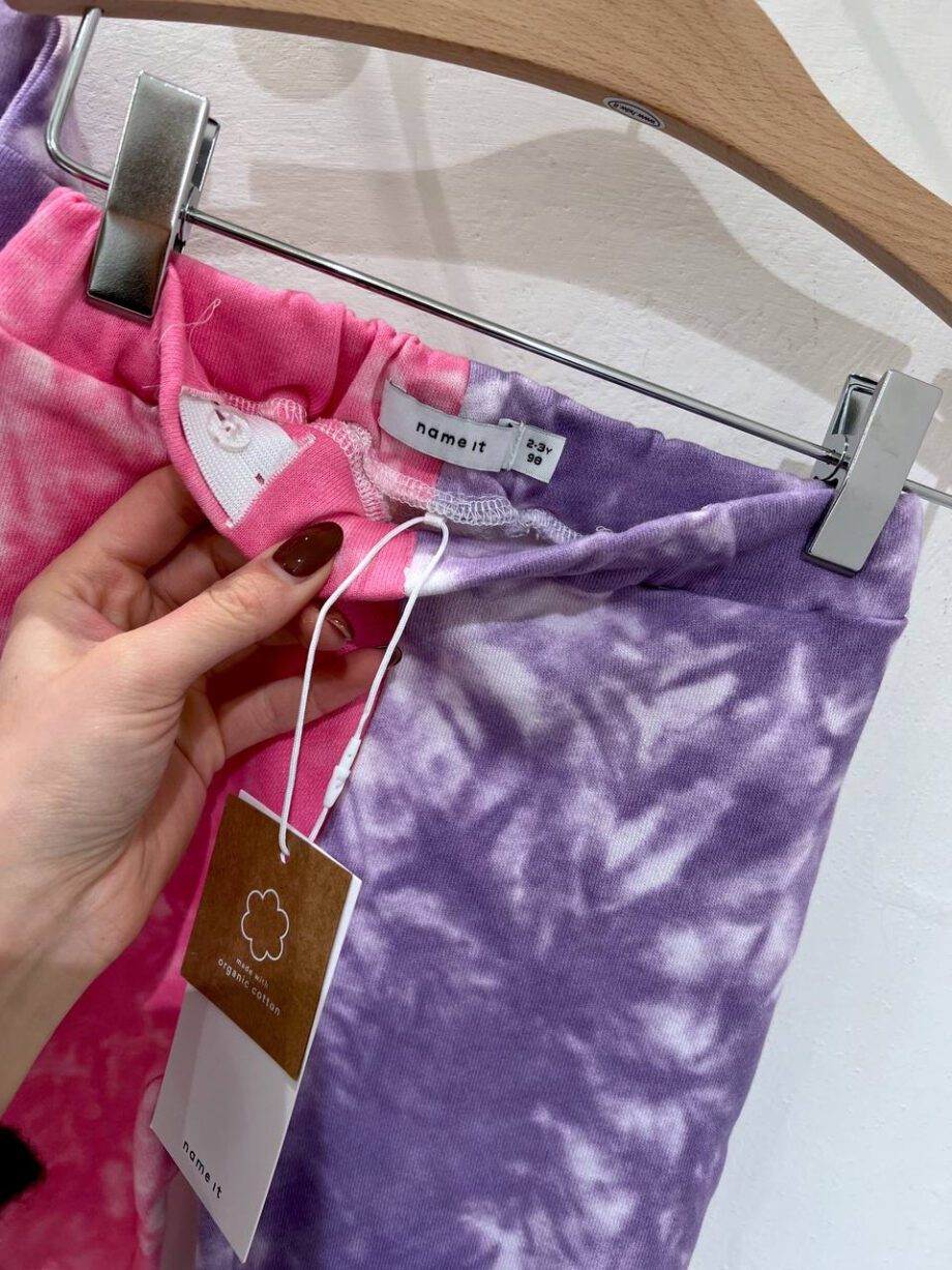 Shop Online Pantalone tuta tie dye rosa e fucsia Name It