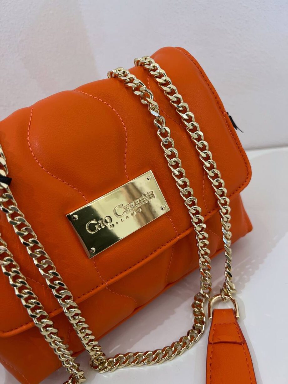 Shop Online Borsa Leyla mini matelassé arancio Gio Cellini