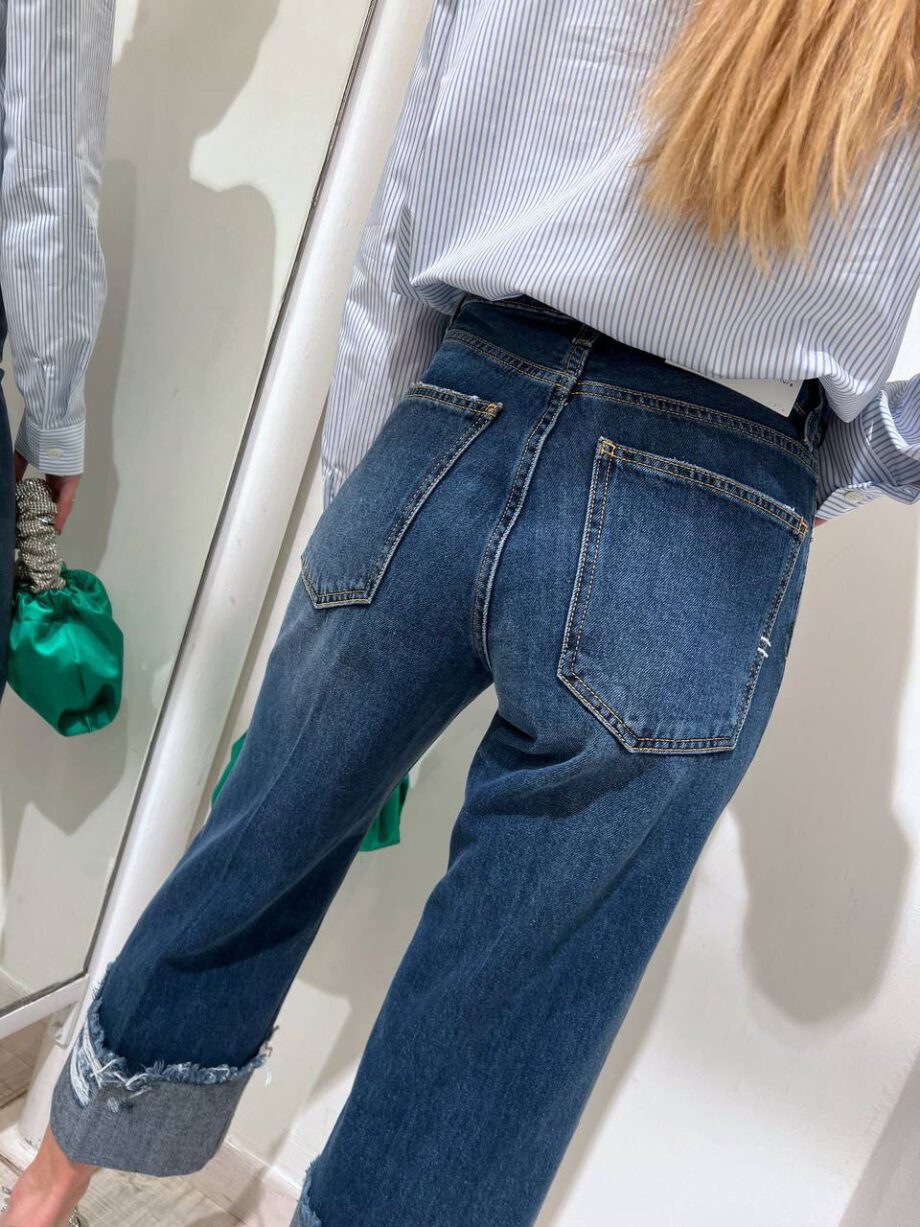 Shop Online Jeans palazzo corto con rovescia Vicolo