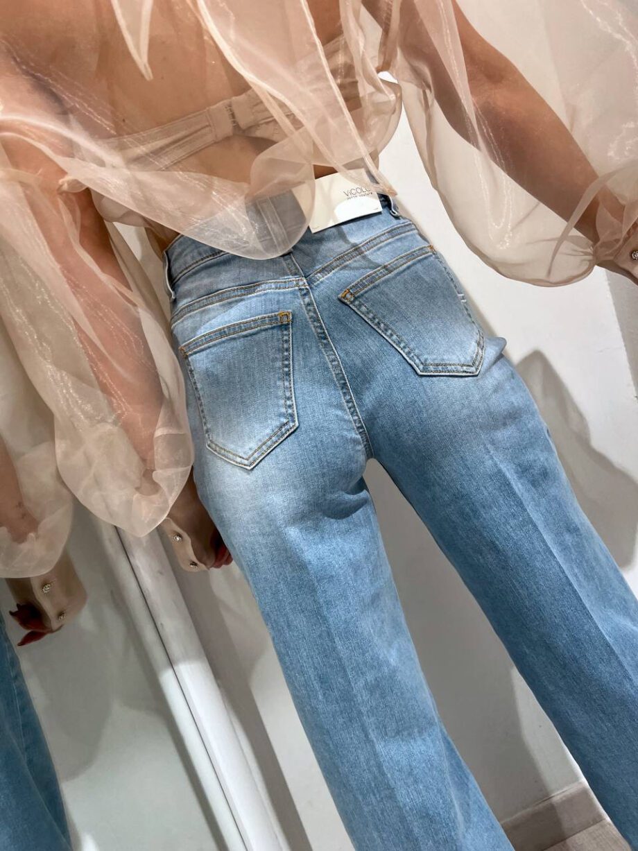 Shop Online Jeans chiaro palazzo con bottoni Vicolo