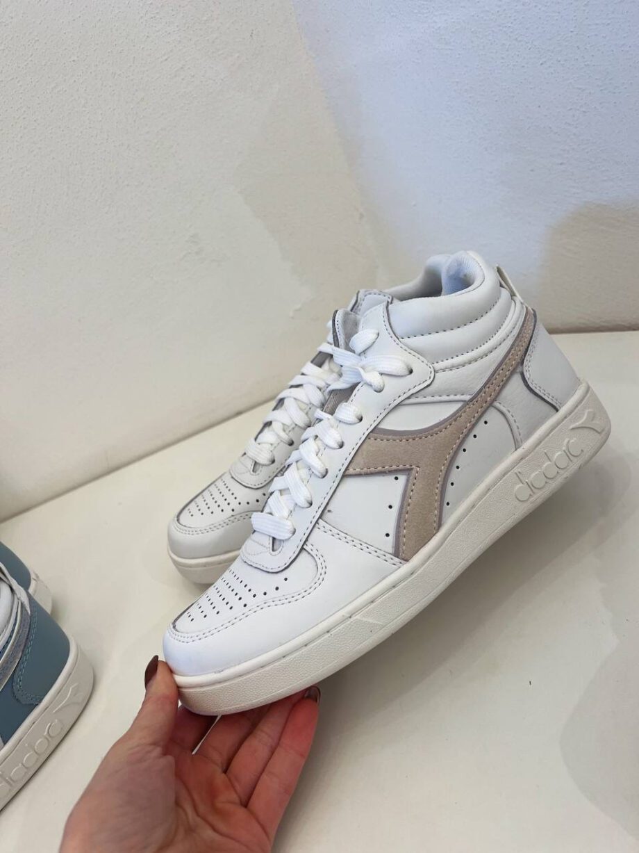 Shop Online Sneakers magic basket demi bianche e beige Diadora