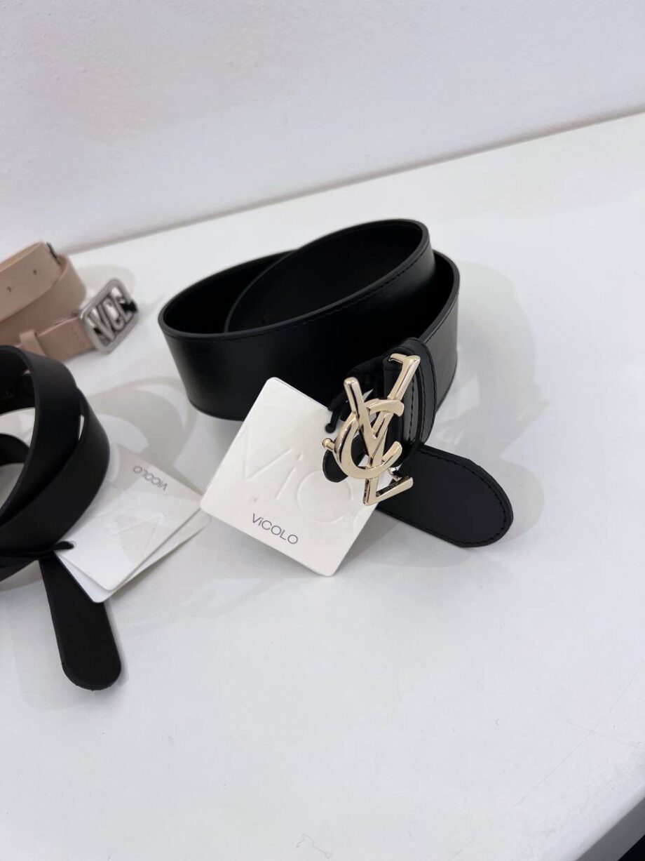 Shop Online Cintura nera modello fibbia YSL Vicolo
