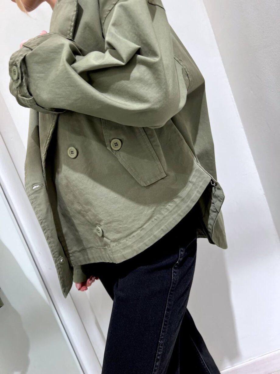 Shop Online Trench corto verde militare Vicolo