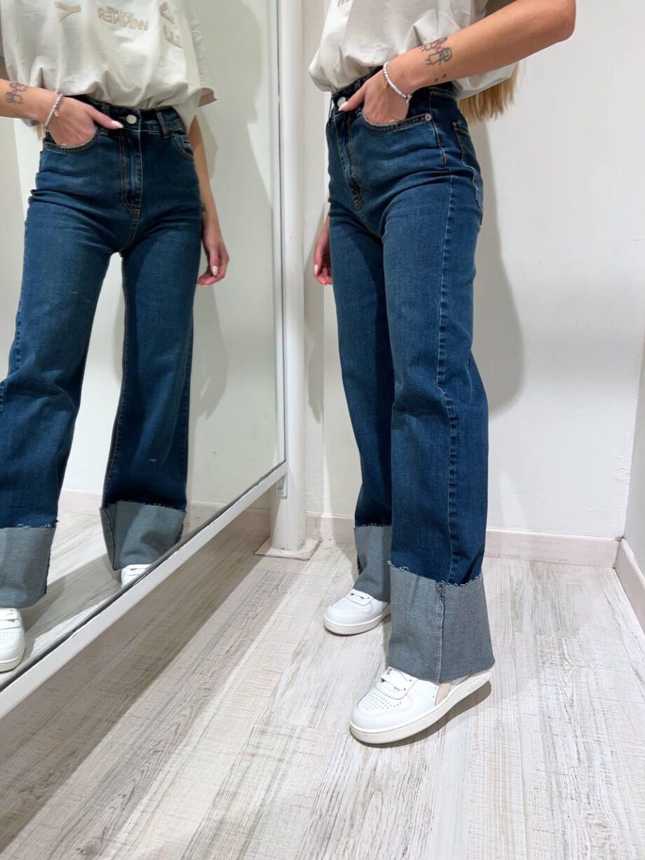 Shop Online Jeans Portobello scuro ampio con rovescia Have One