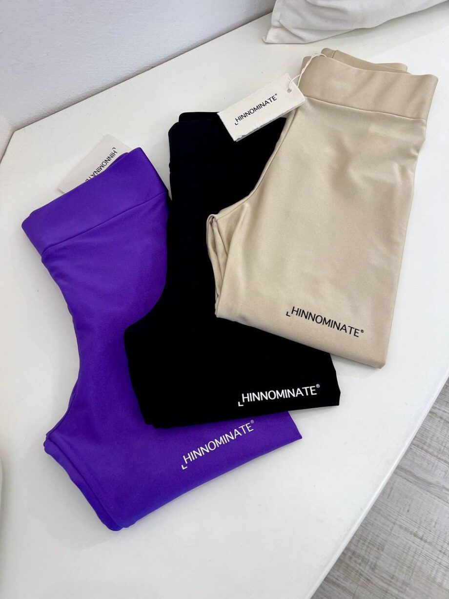 Shop Online Leggings sportivo viola in lycra Hinnominate