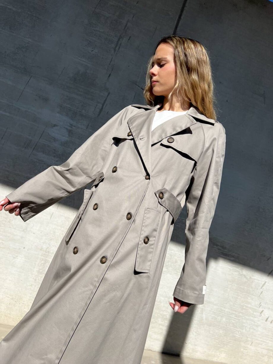 Shop Online Trench lungo tortora doppiopetto Have One