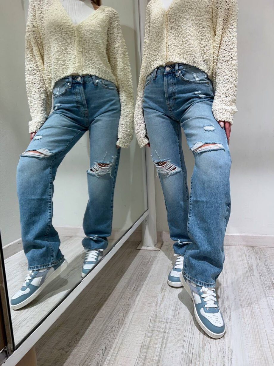 Shop Online Jeans morbido chiaro con rotture Vicolo