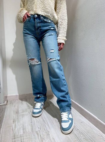 Shop Online Jeans morbido chiaro con rotture Vicolo