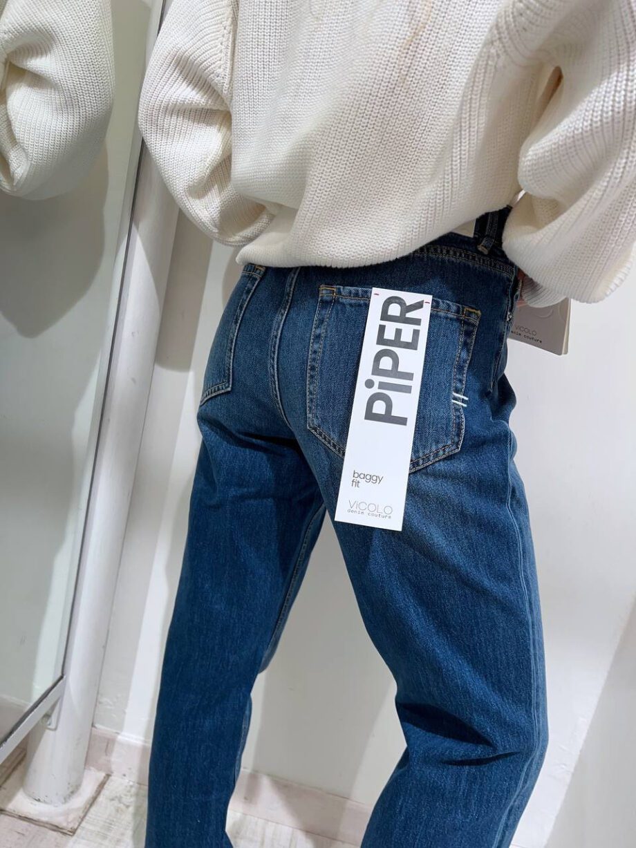 Shop Online Jeans Piper scuro con bottoni Vicolo