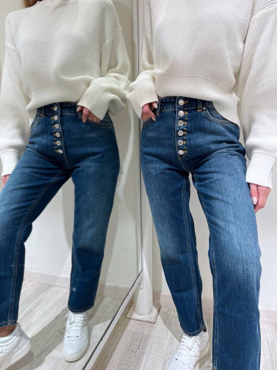 Shop Online Jeans Piper scuro con bottoni Vicolo