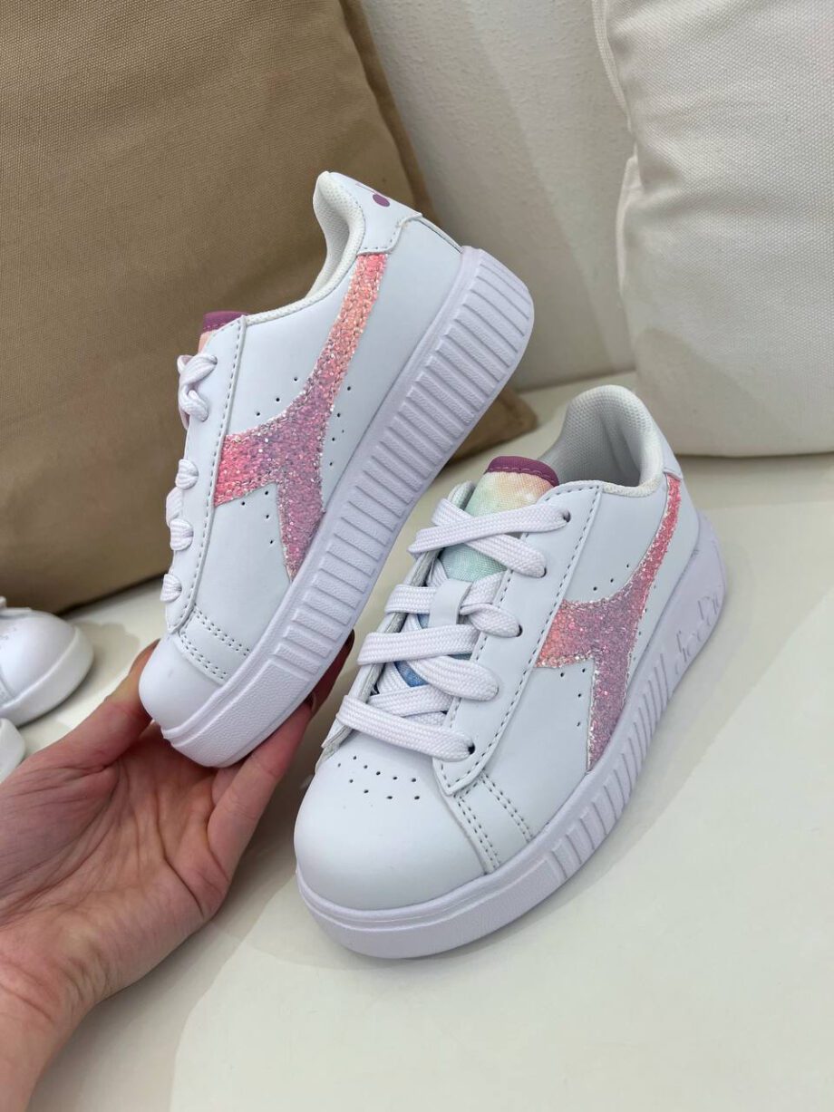 Shop Online Sneakers game step glow bianche e rosa Diadora