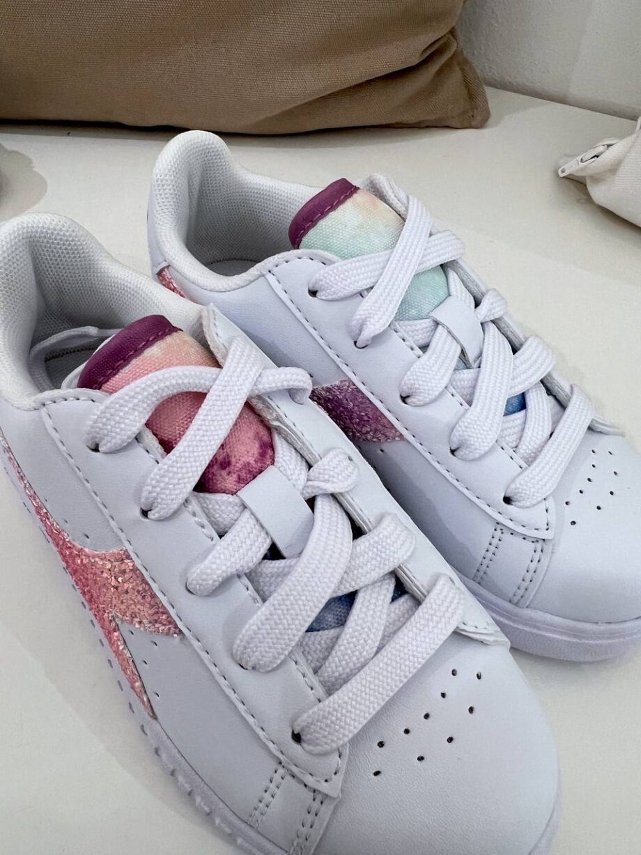 Shop Online Sneakers game step glow bianche e rosa Diadora